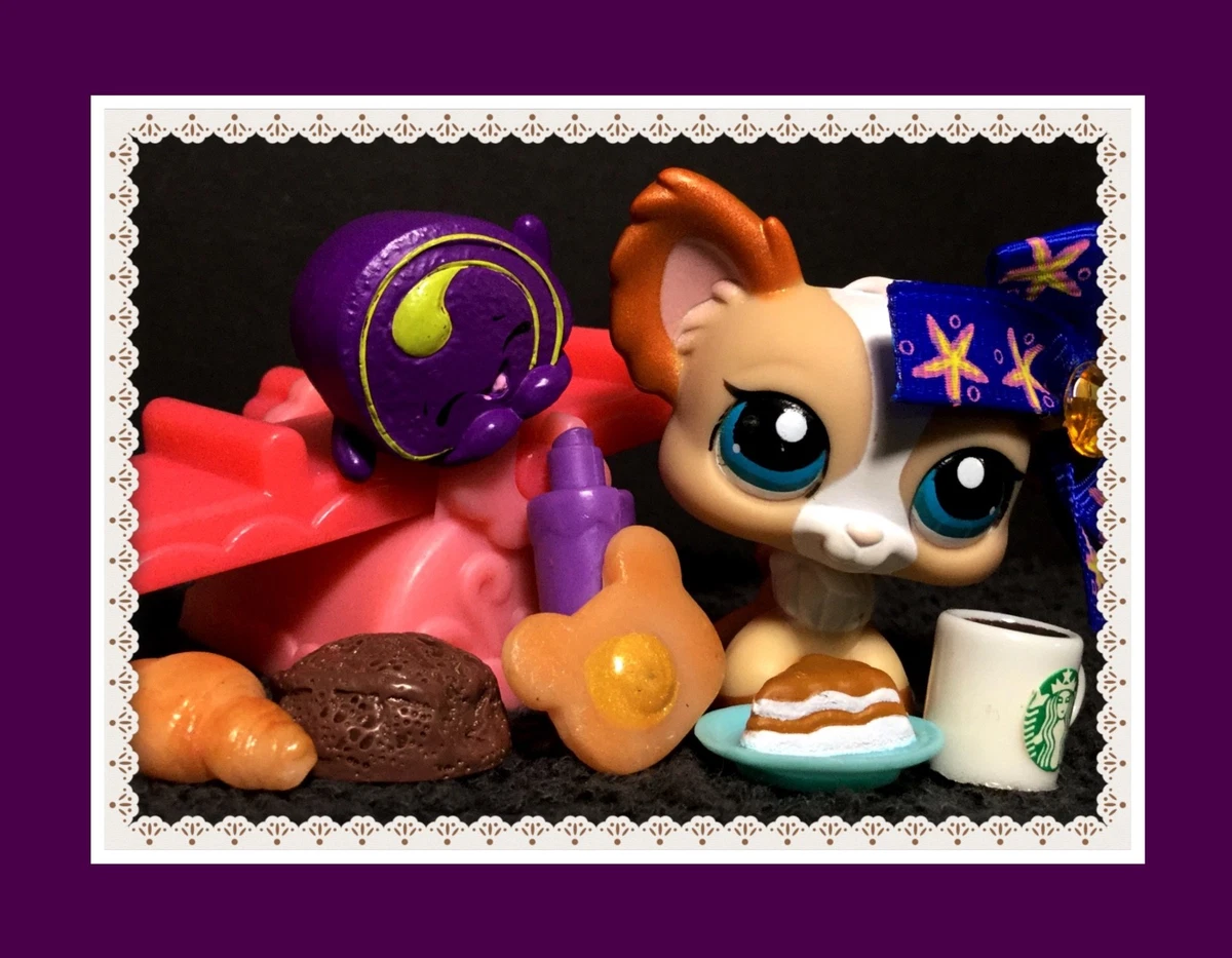 Authentic Littlest Pet Shop 1082 Gold Shimmer Chihuahua Dog Puppy