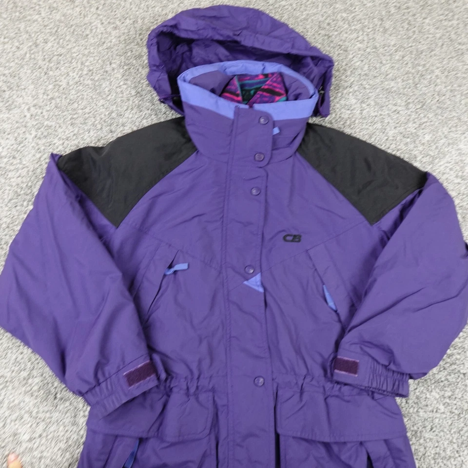 Chaqueta deportiva CB de colección para mujer L azul estilo Cosby Coogi abrigo cortavientos 3 en 1 años 90 Foto 4 de 4