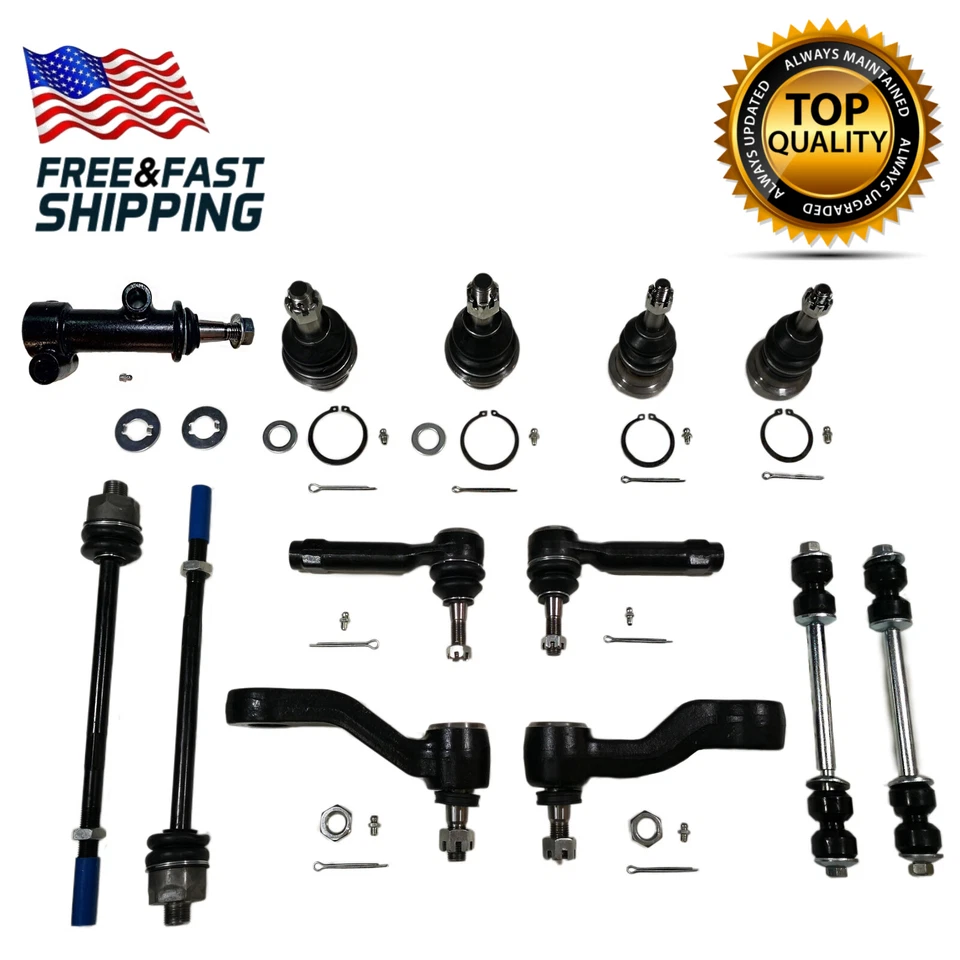 Kit de suspensión delantera para Chevrolet Silverado Suburban GMC Sierra 1500 Tahoe 13 piezas Foto 2 de 4