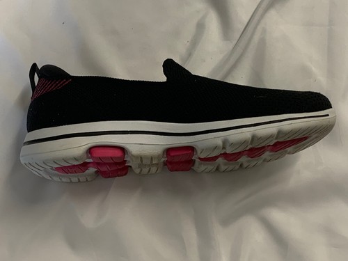 Skechers Womens UItra Go Walk Air Cooled Goga Mat Black Pink Women's Size 9 - Picture 9 of 12