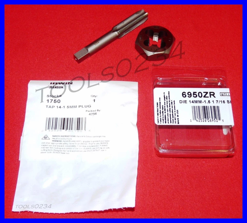 Torneira métrica M14 X 1,50 matriz sextavada COMBO Irwin 1750 6950ZR  - Imagem 2 de 4