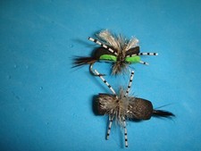 FLY FISHING FLIES - Lime HIPPIE STOMPER (Pearl Belly) Dry Fly size #14** (6 pcs)