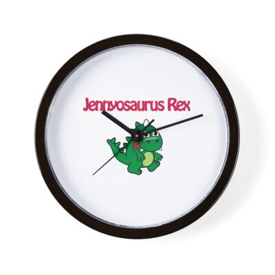 CafePress Jennyosaurus Rex 10'' Wall Clock (225695625)