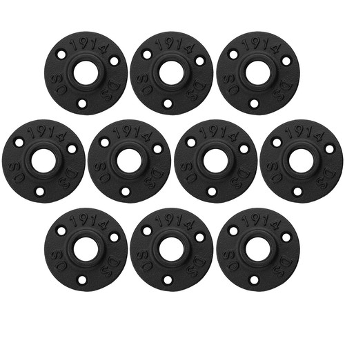 10x Gewindeflansch Bohrungen Temperguss 1" 1/2" 3/4" Flansch Gusseisen Flansch