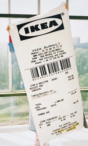 NEU Ikea x Virgil Abloh Markerad Teppich Kassenzettel Receipt Rug Off-White