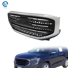 For GMC Acadia SLE SL 2017-2018 2019 Front Upper Grille Chrome Shell Black Grill