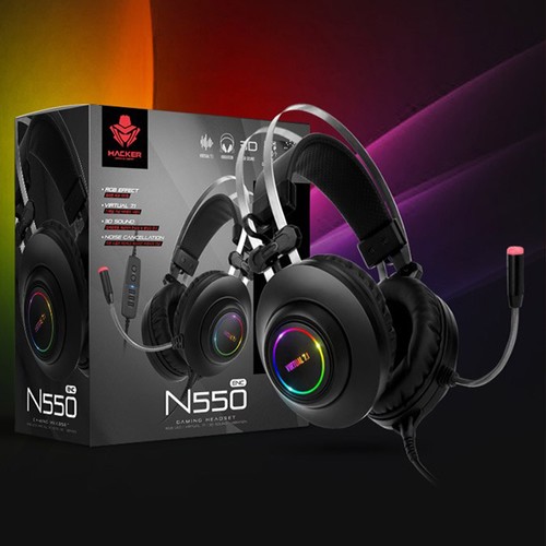 Abko N550 ENC Headset with Mic Microphone Usb Virtual 7.1RGB LED Noise Canceling - Picture 12 of 12