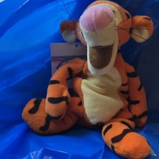 RETIRED The Disney Store Mini Bean Bag 9" Tigger Winnie Pooh Beanie Plush NWT