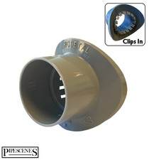 68mm Rainwater Down Pipe Drill In Clip On Boss to 32mm ( 36mm ) Pipe Insert