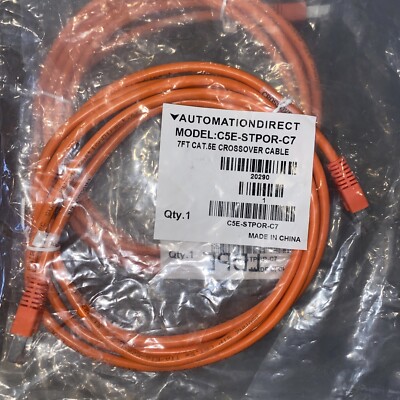 NEW AUTOMATION DIRECT C5E-STPOR-C7 CROSSOVER CAT-5E CABLE 7-FT