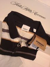 999 New Burberry Limited Men UK 2XL/ US XL Cotton Polo Shirt Multicolor