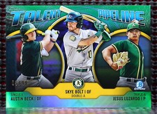 LUZARDO / BOLT / BECK  -  2019 BOWMAN CHROME TALENT PIPELINE GREEN REFRACTOR