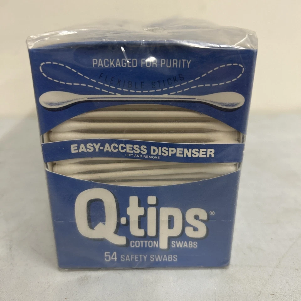 Caja De Colección Q-tips NOS Paquete Sellado De 12 Cajas De 54 Unidades Cada una Palos Flexibles Foto 4 de 4