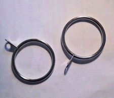 Ex Dunelm Curtain Rings  Gliders Hooks 28mm Poles Silver New