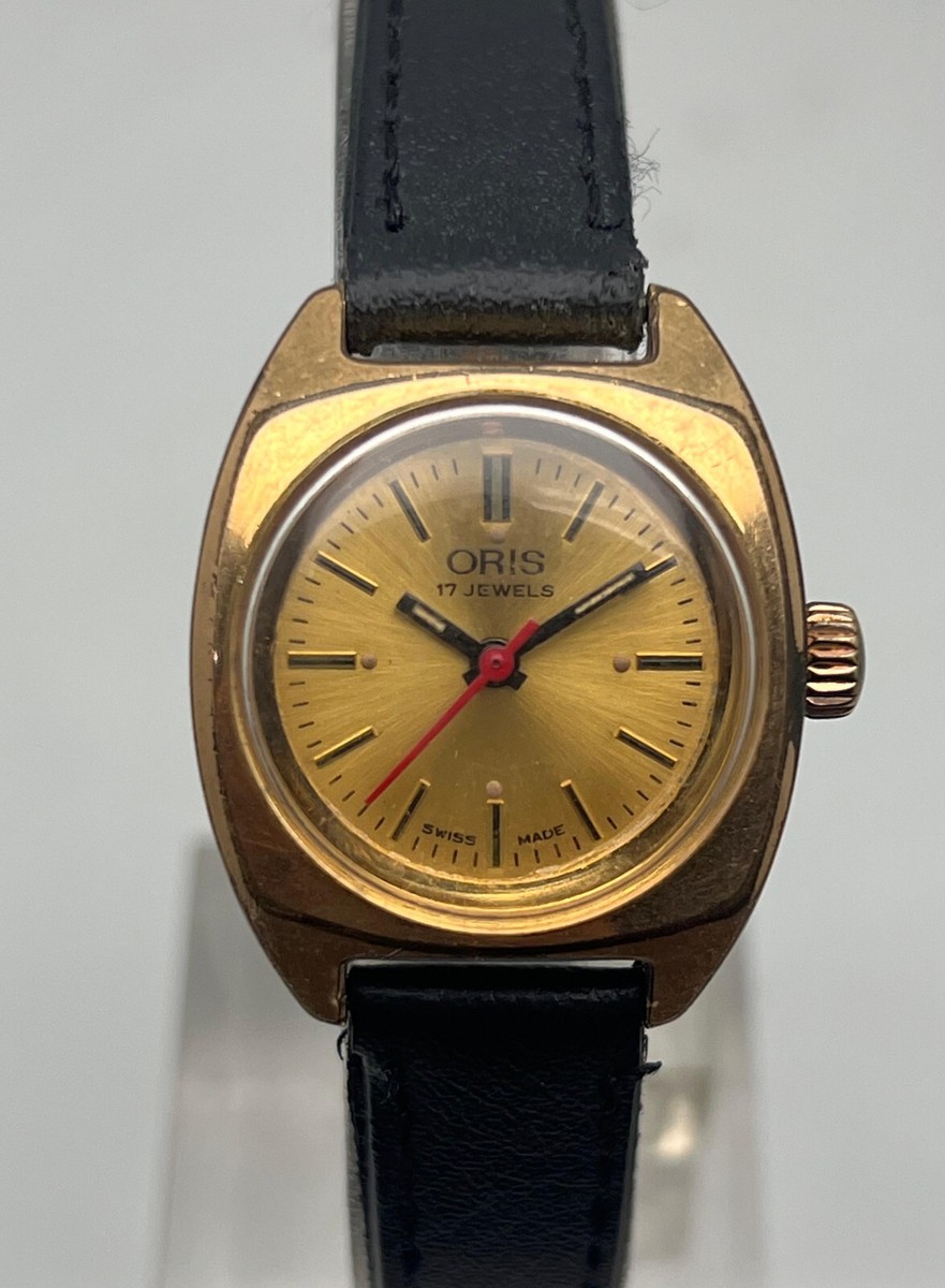Vintage Oris 17 Jewels Gold Plated Swiss Made Ladies Wrist Watch