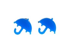 Umbrella Earrings Miniblings Earrings Rain Weather Acrylic Glass Lasered Blue