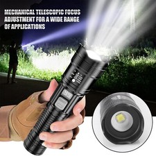 Portable LED Strong Flashlight Lighting Tactical Torch Electric Light Camping
