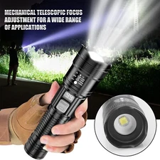 Super Bright LED Tactical Flashlight Rechargeable LED Work Light Multifunction