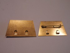 Ordensblech Gro&szlig;e Ordensschnalle Messing f&uuml;r 2 Orden schr&auml;ge Kante gepr&auml;gt neu