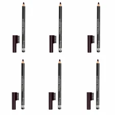 Pack of (6) New Rimmel Professional Eyebrow Black Brown 0.05 Ounce