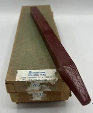 3 Pounds UNBROKEN DENNISON sealing wax sticks In “EXPRESS RED #2” Original boxes