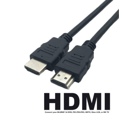 HDMI Cable 6ft for BLURAY 3d DVD Ps3,ps4,ps5, LED TV, HDTV Xbox LCD HD TV 1080p