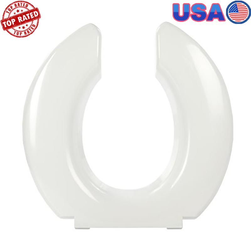 Oversized Universal Toilet Seat with Steel Hinges and Ergonomic Design