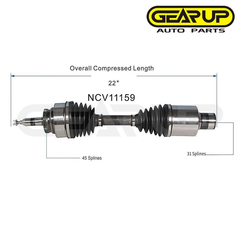 Conjunto de eje articulado eje CV delantero derecho para Ford Expedition Navigator 2007-17 Foto 4 de 4