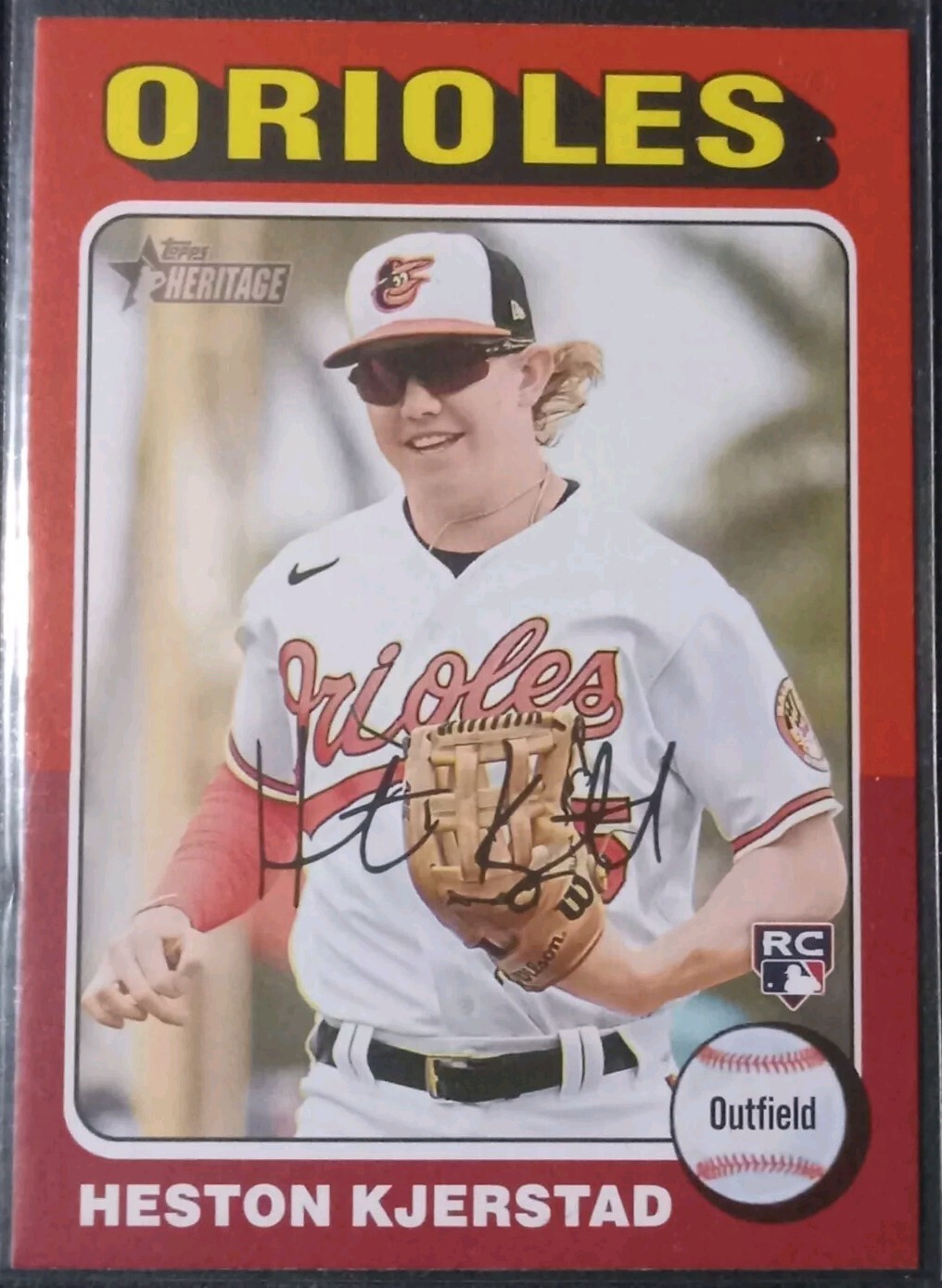 2024 Topps Heritage Red Border Parallel Heston Kjerstad #327 Rookie RC