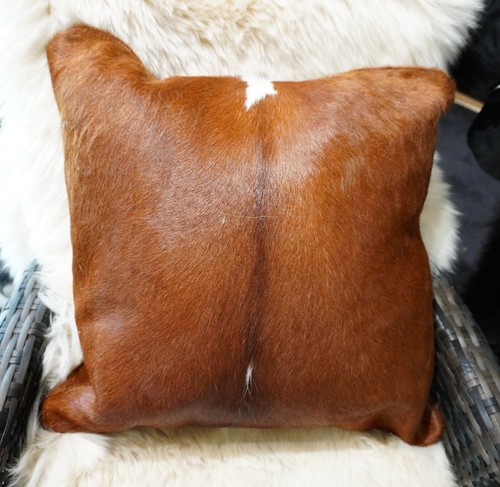 Cowhide Cushion -Country Style - A Hereford Red & White 50CM Sq Cushion Cover - - Picture 4 of 5