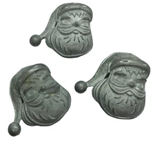 Vtg Jewelry Santa Face Metal Christmas BROOCH Parts Art Craft holiday findings