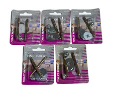 5 Packs of 2 BRASS Toilet Screw BOLTS WASHERS 1/4" x 2-1/2"