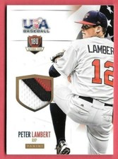 2014 Peter Lambert Panini USA Baseball Rookie Patch 14/35 - Colorado Rockies