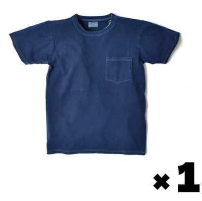 Aizome Japan Blue T-Shirt -1P Hand-dyed by craftsmen - 7.0oz Indigo
