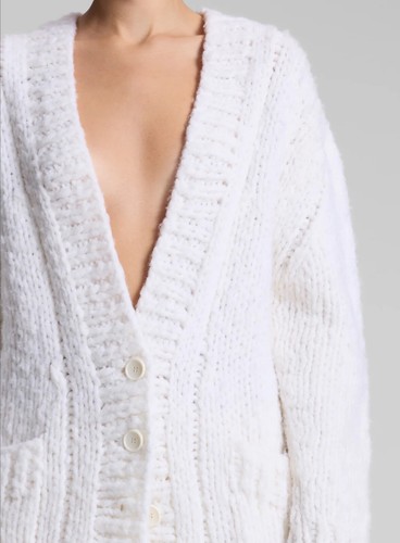 A.L.C. Lou Cashmere wool Silk (Italian) Oversized Cardigan Chunky Sz M/L NWT$695 - Picture 2 of 8