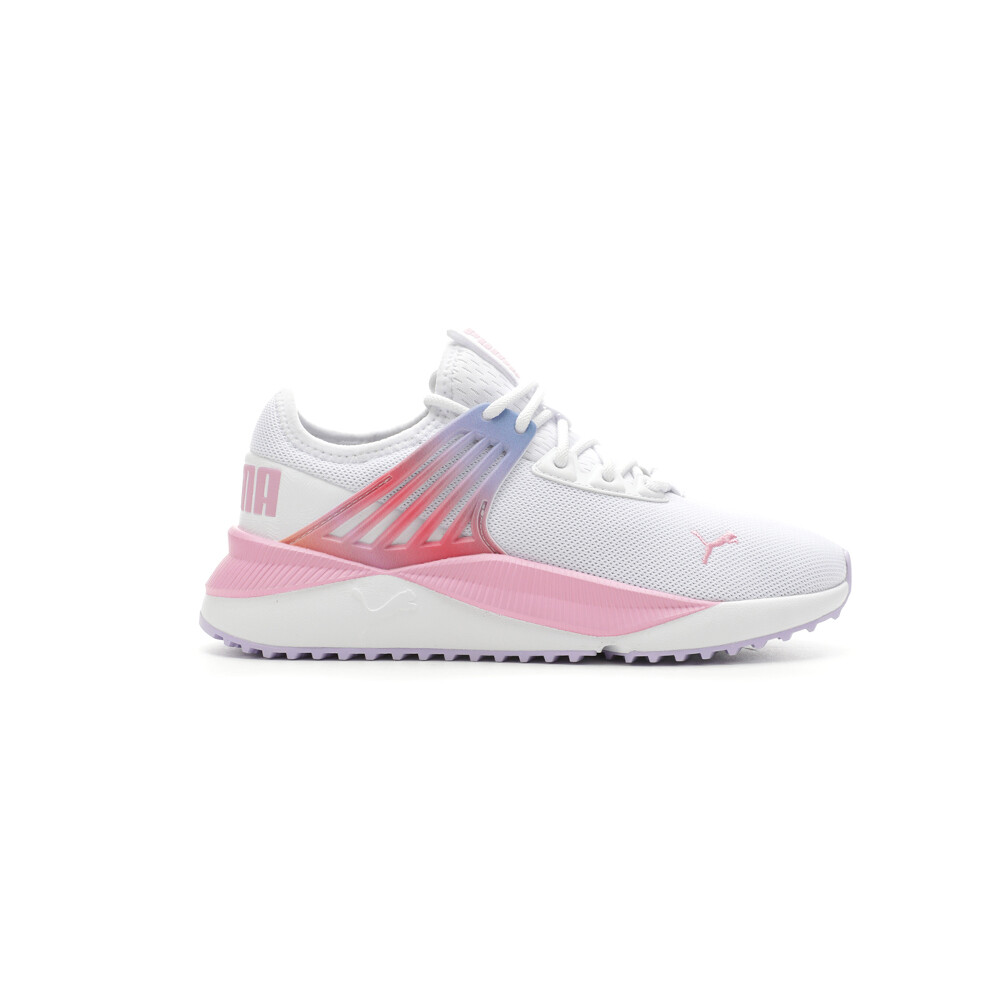 Puma Pacer Future Sunset Sky Jr Молодежные белые кроссовки на шнуровке для девочек Повседневная обувь