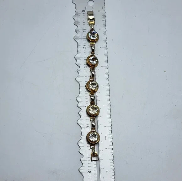 Signed Barclay 40's Choker & Bracelet Set Rhinest… - image 8