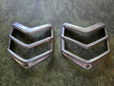 Pair Genuine 1940 Ford Standard Ss Tail Light Bezel Trim Rims Stk A Pair Genuine 1940 Ford Standard Ss Tail Light Bezel Trim Rims Stk A