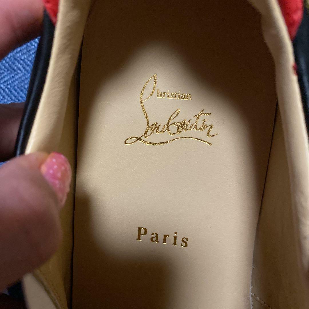 Christian Louboutin authentic 2018 Model Slip on Shoes Black Christian Louboutin authentic 2018 Model Slip on Shoes Black