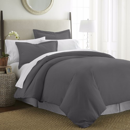 Elegant 3 Piece Duvet Cover Set Kaycie Gray Hotel Collection 14 Beautiful Colors - 第 6/14 張圖片