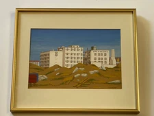 Alfred Maurice Painting Vintage American Urban Landscape Regionalism Modernist