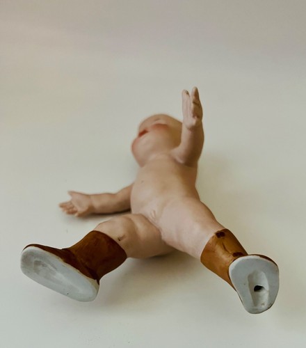 Gebruder Heubach German Bisque Action Baby Boy in Boots Figurine 6" Antique - Picture 6 of 6