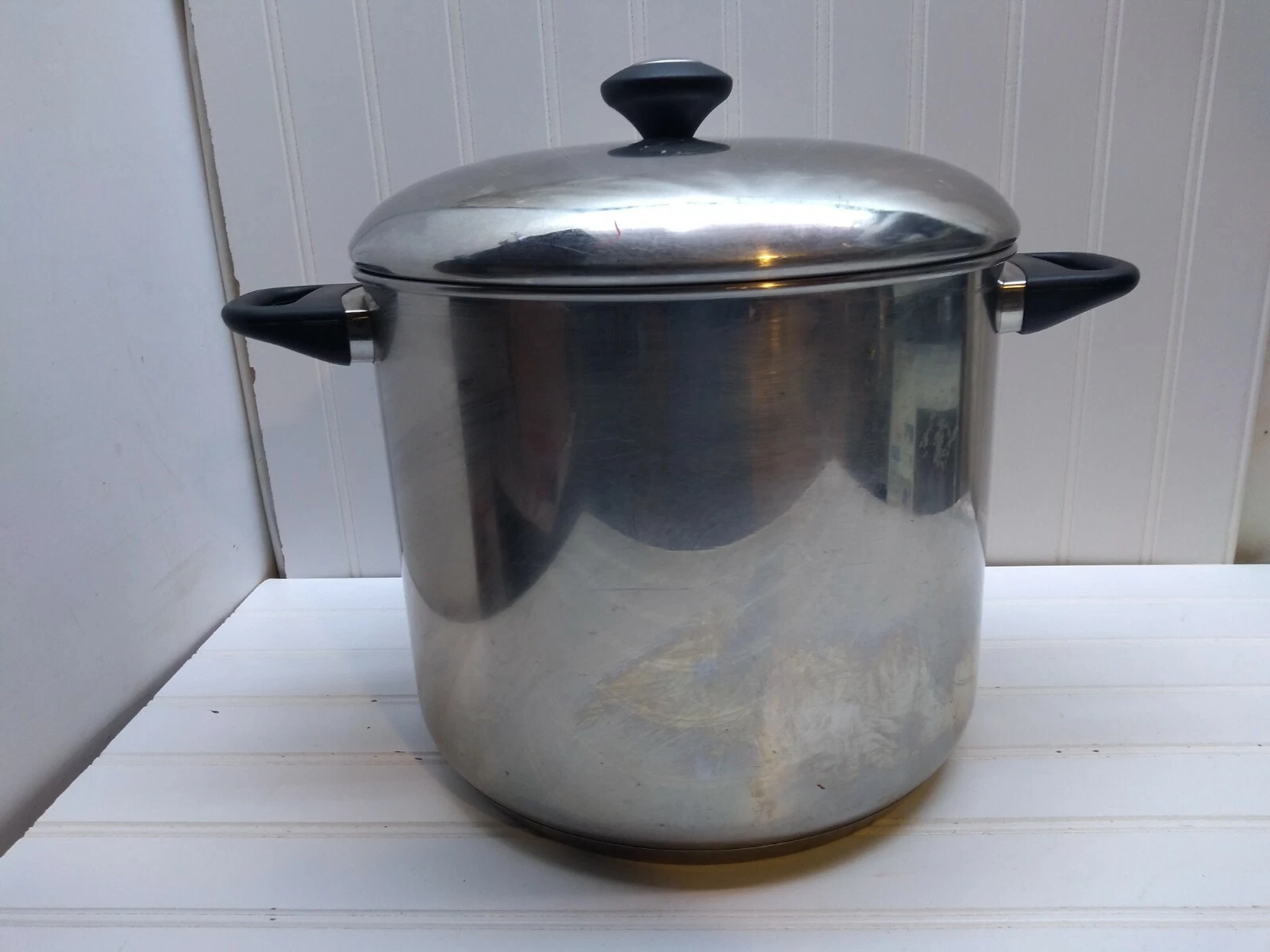 Whole Home Stainless Steel 12 Qt Stockpot Dutch Oven Saute Fry Pan Roaster & Lid