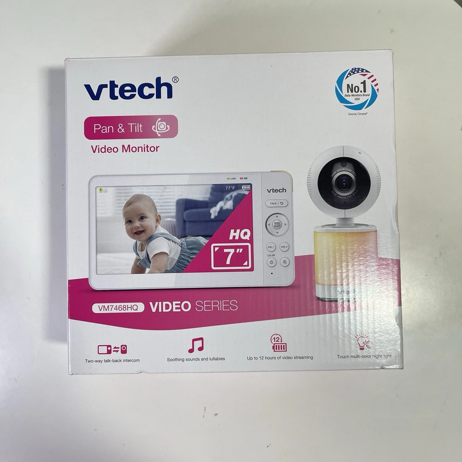 Vtech VM7468HQ Video Series Pan & Tilt Video Monitor IN BOX