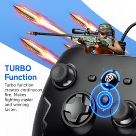 Lightweight Wired Game Controller with Immersive Vibration Feedback for Gamers