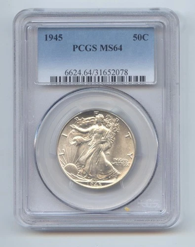 1945 Walking Liberty Half Dollar, PCGS MS-64