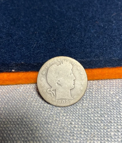 (#101921) Barber Quarter: 1905 S.  AG/Fair.  Better date!