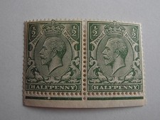 GB GEORGE 5TH 1913 ROYAL CYPHER 1/2d PAIR