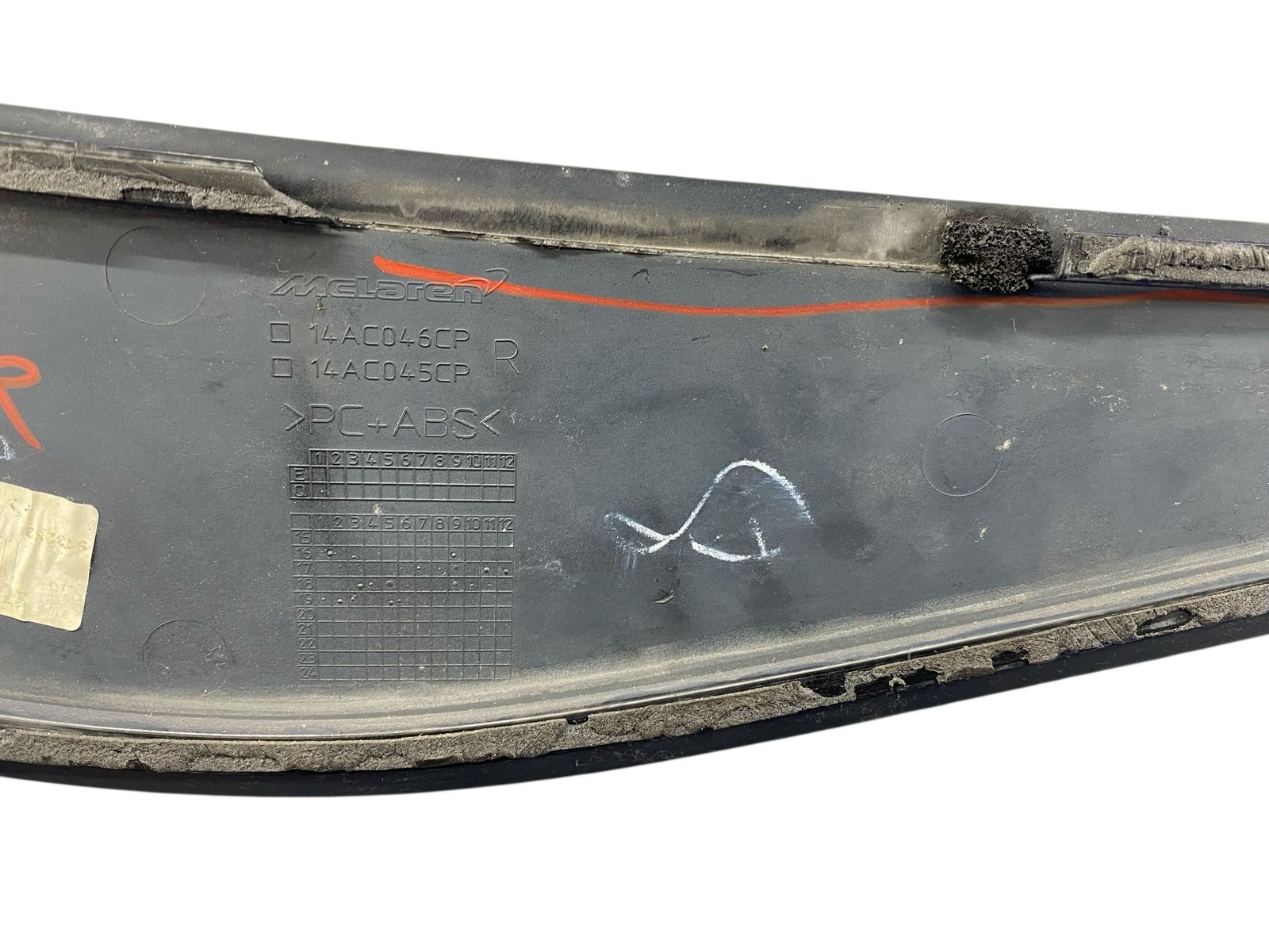2018-2023 MCLAREN 720S FRONT RIGHT INNER INTERIOR DOOR PANEL MOULDING 14AC046CP