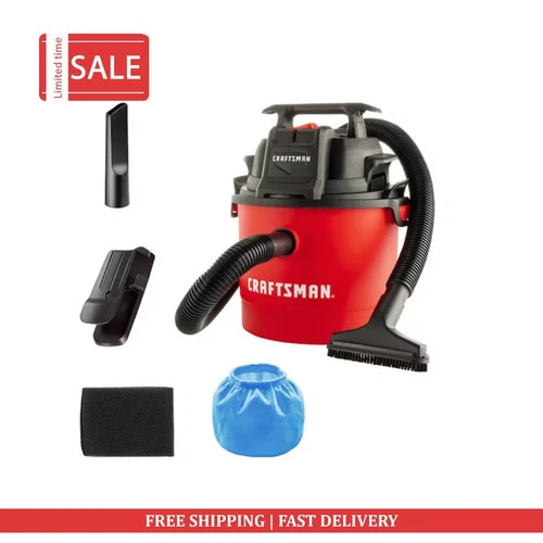 CRAFTSMAN 2.5-Gallons 2-HP Corded Wet/Dry Shop Vacuum with Accessories Included